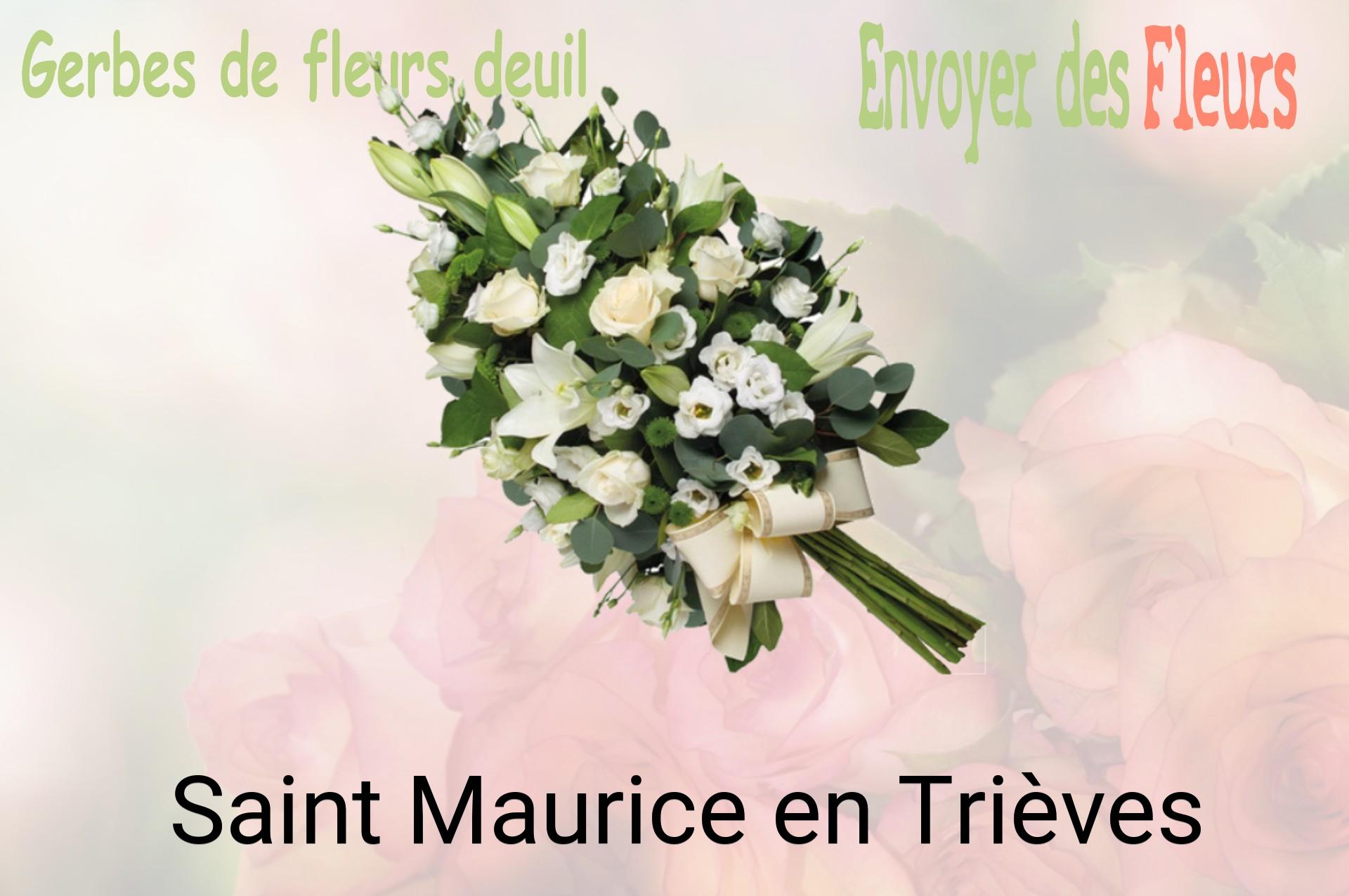 Gerbe de fleurs de deuil livrée à Saint-Maurice-en-Trièves